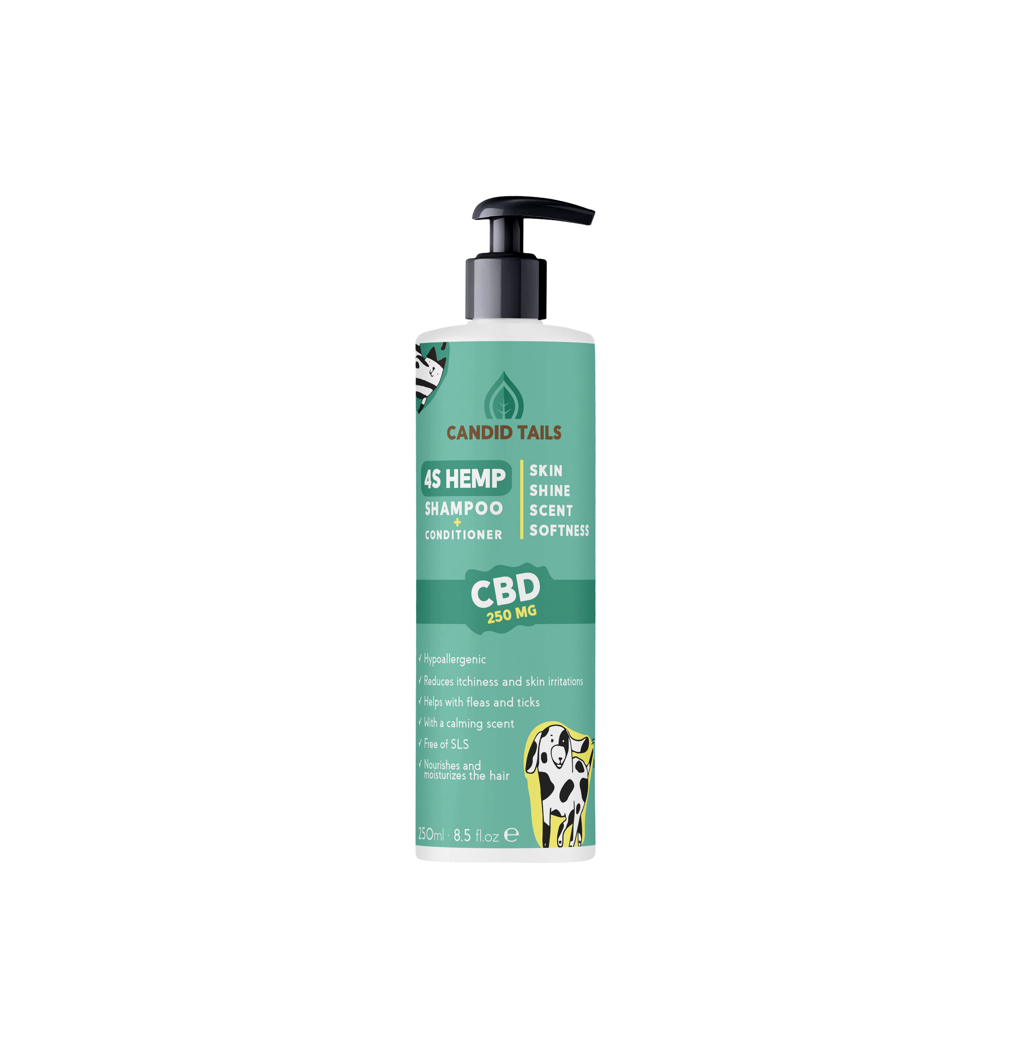 CBD Dog Shampoo for Shine Smell Softness CandidTails